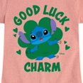 thumbnail image 3 of Disney Lilo & Stitch - St. Patrick's Day - Good Luck Charm - Toddler & Youth Girls Short Sleeve T-Shirt, 3 of 6