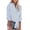 long sleeve shirts-Sky Blue, variant on Striped Long Sleeve Shirt Women Button Down Collar Shirts With Pockets Loose Fit V Neck Tops Fall Casual Blouses