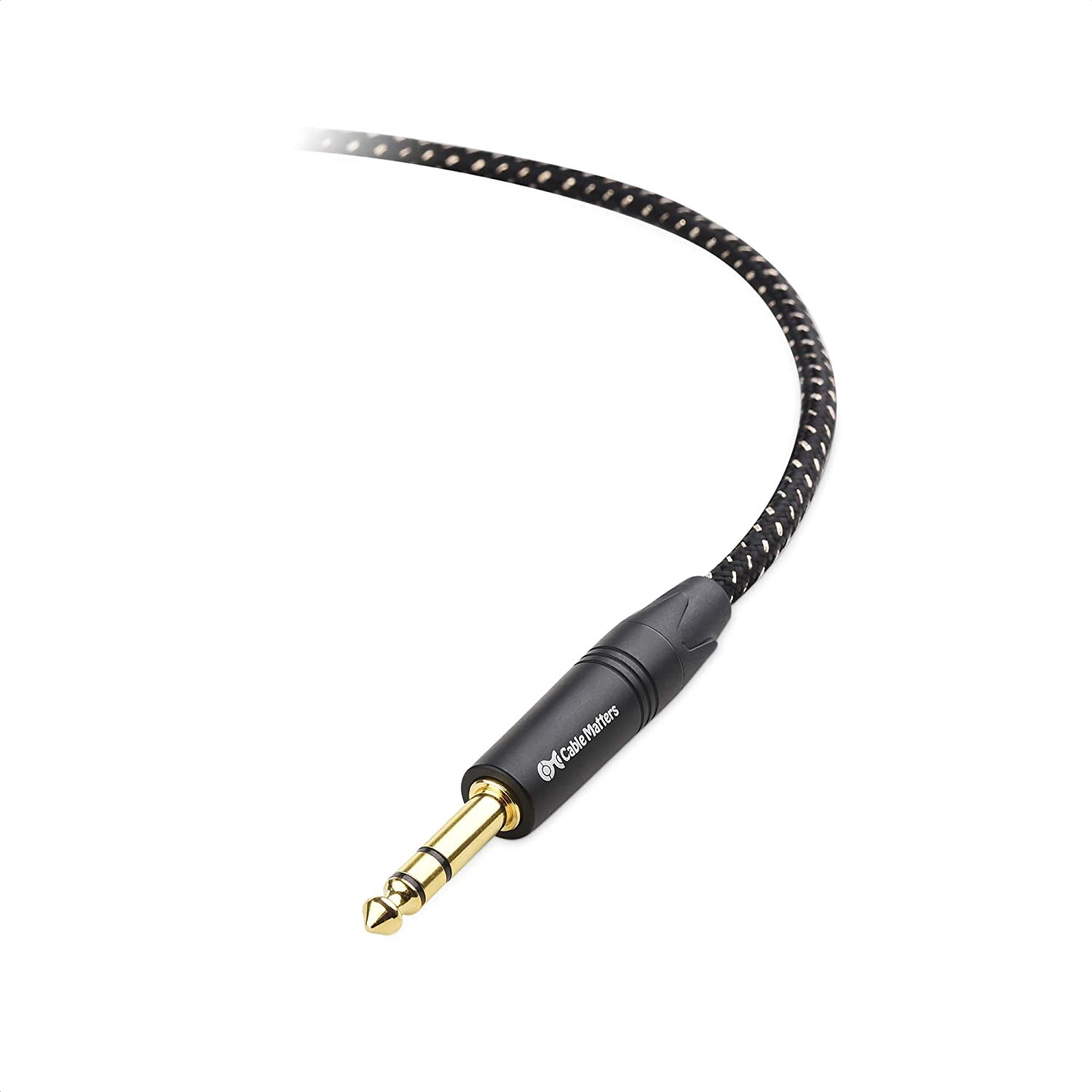JJEAN-Braided Long 1/4 Inch Extension Cable 25 ft (1/4 TRS to 1/4 Inch Male to Female Cable)