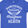 thumbnail image 4 of Inktastic Handpicked for Earth By My Mawmaw in Heaven with Angel Wings Boys or Girls Toddler T-Shirt, 4 of 5