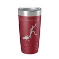 thumbnail image 1 of Deer Point Lake Map Tumbler Travel Mug Insulated Laser Engraved Coffee Cup Florida 20 oz Maroon, 1 of 1