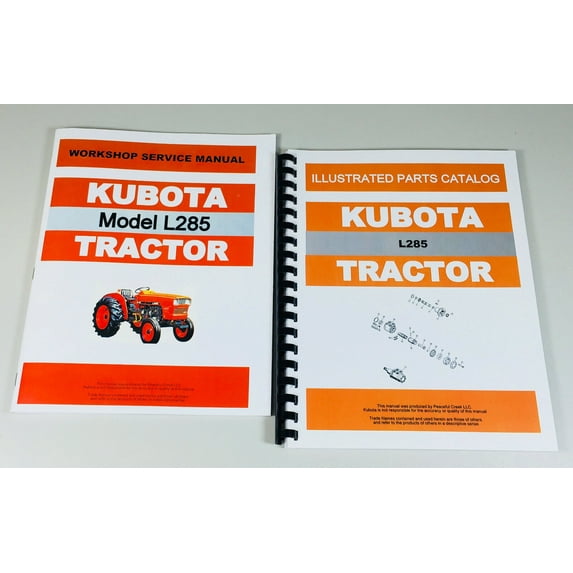 Kubota L285 Tractor Service Parts Manual Technical Shop Book Catalog Ovhl Set