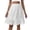 01 White, variant on Half Slips for Women Elastic Waist Loose Lace Parchwork A-Line Ruffle Knee Length Short Skirt