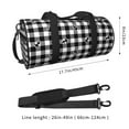 thumbnail image 4 of Easygdp Anchor Black Tartan Plaid Travel Bag, Camping, Weekend, Carry On Overnight Duffel Bag with Shoulder Strap, 4 of 8