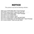 thumbnail image 2 of CMX Front Rear Disc Brake Rotors Kit for Car Lexus IS350 IS300 GS350 IS200t K8-101827, 2 of 8