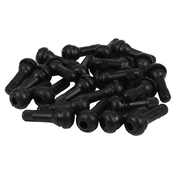 25Pcs 413 Short Rubber Car Tubeless Vacuum Snap-In Tire Valve Stems alloy