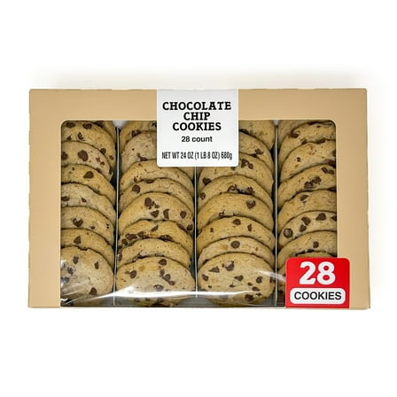 Little Dutch Boy Bakery Semi-Sweet Baked Soft Chocolate Chip Cookies, Family Size, 28 Count, 24 oz, Ready to Serve