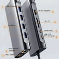 thumbnail image 3 of Universal Type C Docking Station 11 Port Aluminum USB C Hubs for Laptop, 3 of 9
