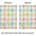 thumbnail image 5 of Happy Easter Egg House Flag 28x40 Inch Double Sided for Outside, Large Burlap Plaid Pink Green Blue Colorful Buffalo Plaid Spring Holiday Yard Flag Outdoor Decoration, 5 of 6