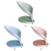 Electronicheart Leaf Shape Soap Drain Rack Home Hotel Restaurant Bathroom Toilet Hand Cleaning Soap Holder Tray