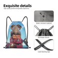 thumbnail image 6 of Easygdp Elephant Sits Drawstring Backpack, Beach Sackpack, Travel Sackpack Lightweight for Sports, Gym, Travel, Swimming - Medium, 6 of 9