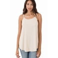 thumbnail image 4 of (ZENANA) Front-Back Reversible (Vneck-ScoopNeck Reversible) Spaghetti Cami Ash rose_Striped M, 4 of 4
