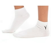 White Ankle Casual V-Toe Flip-Flop Tabi Big Toe Socks by V-Toe Socks, Inc