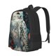thumbnail image 1 of Balery Moon Flower White Owl Mochila para hombre y mujer - Tela Oxford 600D resistente - Gran capacidad, resistente al agua, ideal para la escuela, viajes y senderismo, 1 of 6