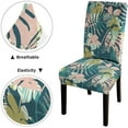 thumbnail image 4 of Geometric Tropical Summer Chair Cover Beach Hawaiian Forest Chair Covers Set of 6 Stretch Removable Washable Slipcovers for Dining Room Hotel Kitchen, 4 of 5