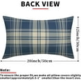 thumbnail image 4 of Blue Plaid Pillow Covers 12x20 Inch Blue and Beige Buffalo Plaid Tartan Pattern Rectangle Decorative Throw Pillow Cases Set of 2 Farmhouse Holiday Cushion Cases Sofa Couch Bed Decor, 4 of 6