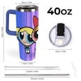 thumbnail image 2 of The Powerpuff Girls 40 Oz Tumbler with Handle And Straw Lid Insulated Tumblers Cups with Lids Straws Double Wall Vacuum Stainless Steel Travel Mug, Gifts for Men Women Boys Girls, 2 of 8