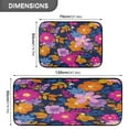 thumbnail image 3 of 2-Piece Kitchen Rugs Set Non-Slip Mats Carpet Floor for Kitchen, Bathroom (19.7"x27.6" & 19.7"x47.2") Vividly Colored Flowers, 3 of 7
