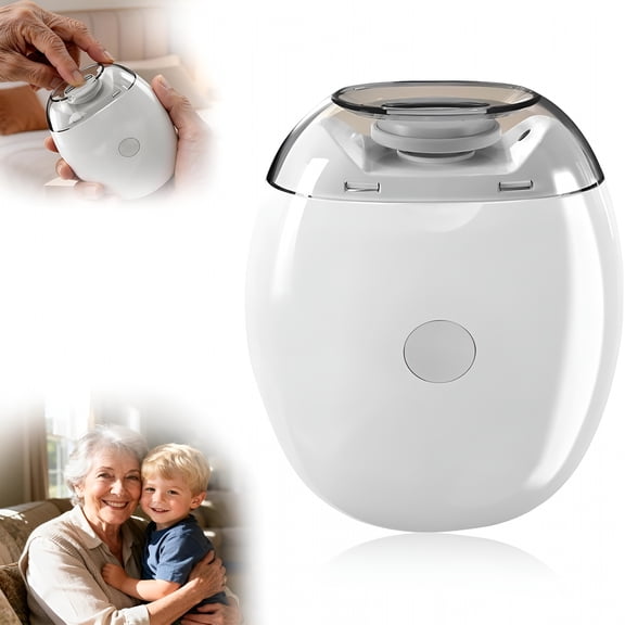 EXLEAF Electric Automatic Nail Clippers,Automatic Fingernail Grinder Nail Trimmer with Led Light&3 Speeds,360° Silent Fingernail Cutter And Polishing Trimmer for Seniors Adults Baby