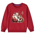 thumbnail image 4 of Zwiiyzr Christmas Toddler Baby Girl Boy Clothes Letter Print Long Sleeve Winter Sweatshirt Top Crewneck Pullover Sweater 2-10Y Red, 4 of 4