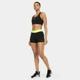 thumbnail image 4 of Nike Womens Pro 3" Shorts (Black/Volt/White, Small), 4 of 5