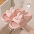 thumbnail image 3 of Zapatillas de conejo con almohada para mujer y hombre, sandalias de ducha, chanclas de casa, suela gruesa acolchada, extremadamente cómodas, 3 of 5