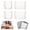 2L+2S, variant on Crystal Clear Freezer Storage Bins, 2026 New 4 Pack Cleard Plastic Bins, Stackable Kitchen Cabinet Organizer with Handles for Refrigerator and Pantry