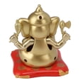 thumbnail image 2 of Estatuas de dios elefante Ganesha con energía solar, figura de ídolo indio de Ganesha para salpicadero de coche, decoración del hogar, manualidades doradas, 2 of 14