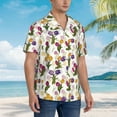 thumbnail image 5 of Daiia Tulips Flowers Hawaiian Shirt for Men Gentle Cotton Regular Short Sleeve Casual-Large, 5 of 9