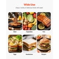 thumbnail image 6 of VEVOR Commercial Panini Grill, 1800W Electric Sandwich Panini Maker, Stainless Steel Sandwichs Press Grill with Handle and Temp Control, 8.8x9 in Flat Enamel Plate, for Hamburger Steak Bacon, 6 of 9