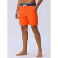 thumbnail image 2 of DARING DIVA Men's Lining Surfing Drawstring Swimming Shorts 38 Orange, 2 of 6