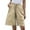 Khaki, variant on IROINNID Women's Summer Casual Drawstring Pocket Wide Leg Comfy Shorts With Pocket