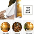 thumbnail image 4 of Peel and Stick Wallpaper Waterproof Sunny autumn scenery park sun rays light mist golden trees Wall Mural Decor Self Adhesive and Removable 69in x 98in, 4 of 8