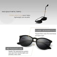 thumbnail image 3 of Gafas de sol SUNGAIT Vintage Round para mujer/hombre con montura negra, 3 of 6