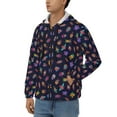 thumbnail image 3 of Honeii Colorful Insects Print Hoodies for Men, Pullover & Full Zip, Breathable Zip up Hoodie, Sweatshirt-Small, 3 of 5