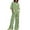 483-Green, variant on WCJM Pajamas Set for Women Suitable Summer O Neck Loose Short Sleeve Floral Print Top Shirt with Pants Large Size 2 Set Light blue 3XL
