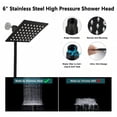 thumbnail image 6 of Shower Head, 5 Setting High Pressure Handheld Showerhead, Rain Shower Heads Combo Hard Water Softener with 60" Hose for Bathroom (Black), 6 of 6