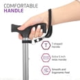 thumbnail image 5 of Bastón Allay para hombre y mujer: plegable, ajustable y plegable para personas mayores, con equilibrio, de pie, punta pivotante, resistente, con bolsa de viaje | Bastones para personas mayores - Plate, 5 of 5