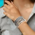thumbnail image 4 of Ella and Elly Plus 6 Piece Beaded Stretch Bracelet Set With Charm, 4 of 5