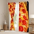 thumbnail image 3 of Pizza Curtains 30%-50% Blackout ,Pepperoni Pizza Curtains & Drapes Adults,Fast Food Themed Curtains Funny Home Decor,Sausage Cheese Pizza Window Curtain, 3 of 6