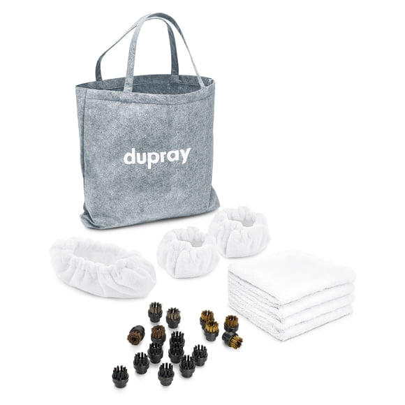 Dupray Steam Cleaning Pack Pro – 24-Piece Accessory Kit for Dupray Steam Cleaners | Deep Cleaning Tools for Floors, Grout, Upholstery & More