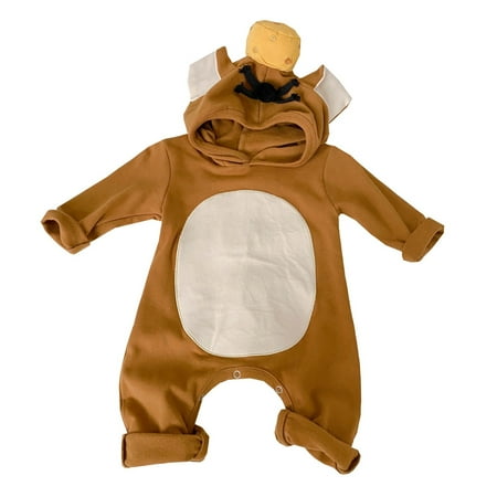 

EUMODR Boys 3T Clothes I Woke Up This Cute Baby Girls Boys Autumn Print Cotton Long Sleeve Hooded Romper Jumpsuit Sleepwear Clothes