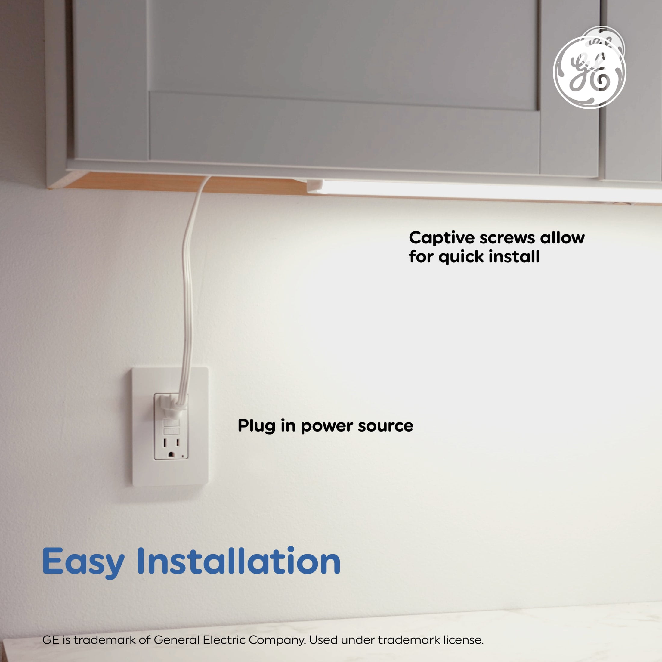 GE LED Slim Undercabinet Light Fixture, 12-inches, Warm White, Linkable