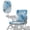 Blue Marbled, variant on Xixirimido Dragonfly Lotus Flower Leaf Print Universal Mobility Scooter Seat Cover Heavy Duty Electric Wheelchair Cushion Protector, Tear-Resistant with Adjustable Strap (35" x 18")