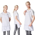 thumbnail image 3 of TOPTIE Chef Apron for Kitchen Cooking Waiter/Waitress Apron with Adjustable Strap and 3 Pockets-White, 3 of 7