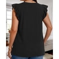 thumbnail image 5 of Oryer Plus Size Tank Tops for Women, V Neck Trendy Tunic Summer Shirts for Women Sleeveless Casual Womens Blouse 1X-5X, 5 of 6
