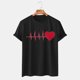 thumbnail image 2 of Hombres y mujeres Parejas Mangas caídas Estampado de San Valentín Blusa suelta de manga corta Pompotops  oipoqjl3469, 2 of 7