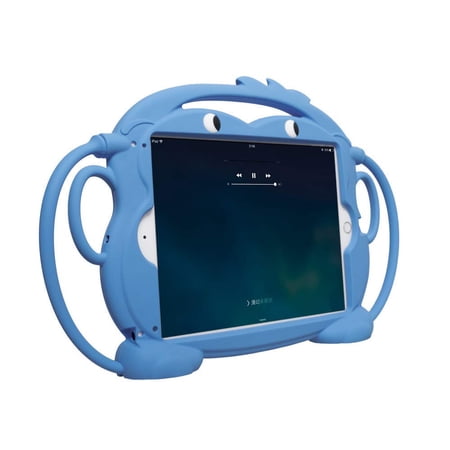 Golden Sheeps Kid Monkey Case Compatible for Apple iPad Mini 5 2019,iPad Mini 1/2/3/4 7.9 inch iPad Cartoon Shockproof Silicone Protective Convertible Handle Stand [BPA Free] (blue)