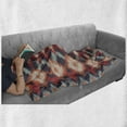 thumbnail image 6 of Ikat Soft Flannel Fleece Blanket, Oriental Double Batik Tie-Dye Weaving Style Graphic Ikat Forms Cultural Artisan, Cozy Plush for Indoor and Outdoor Use, 70" x 90", Red Orange Teal, by Ambesonne, 6 of 6