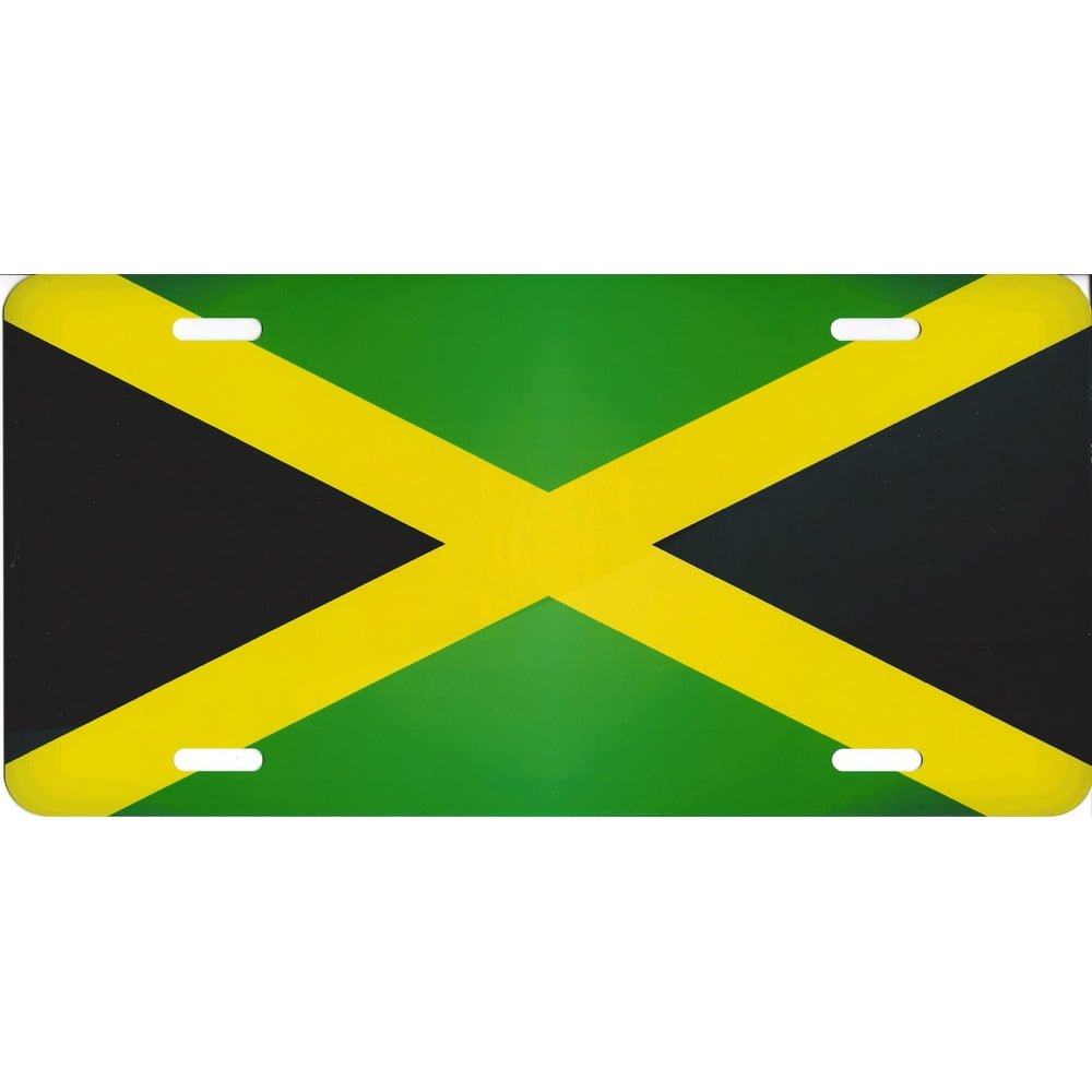 jamaica flag photo license plate free personalization on this plate